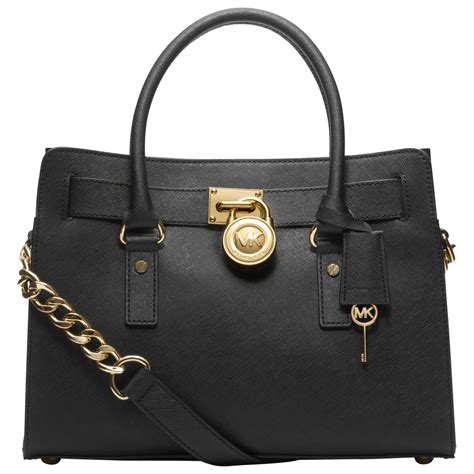 michael kors hamilton schwarz|Hamilton Medium Leather Satchel .